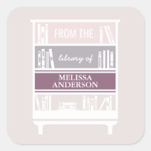 蔵書票スクエアステッカー