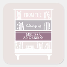 蔵書票スクエアステッカー スクエアシール