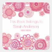 蔵書票スクールのシールこの本は次のものだ スクエアシール (正面)