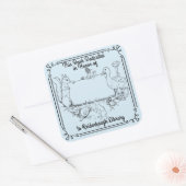 蔵書票ステッカーライブラリ献身誰でも。 スクエアシール (封筒)