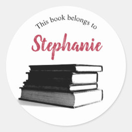 蔵書票パーソナライズされたこの本の所属先 ラウンドシール