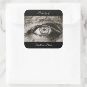 蔵書票パーソナライズされたの資産ラベル スクエアシール (バッグ)