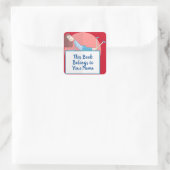 蔵書票パーソナライズされたガールブック、学生用ブック スクエアシール (バッグ)