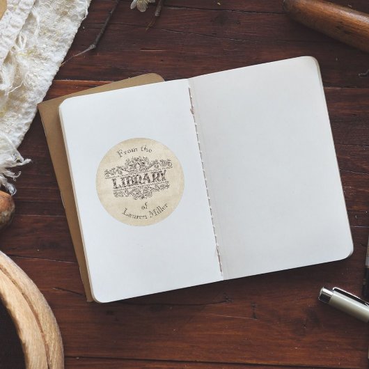 蔵書票ブックの所有者カスタムのライブラリから ラウンドシール