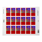 蔵書票ラベルキッズシール動物 ラベル (フルシート)