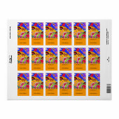 蔵書票ラベルキッズシール蝶 ラベル (フルシート)