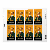 蔵書票元司書Vntgダッパー服を着た紳士 ラベル (フルシート)