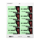 蔵書票元図書館名幾何学研究科 ラベル (フルシート)