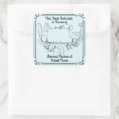 蔵書票先生への献身。パーソナライズ スクエアシール (バッグ)