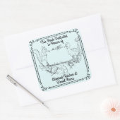 蔵書票先生への献身。パーソナライズ スクエアシール (封筒)