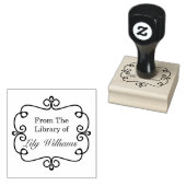 蔵書票書室の白黒 ラバースタンプ (押印)