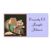 蔵書票書籍所持品氏名 ラベル (正面)