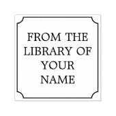 蔵書票枠シンプル付き セルフインキングスタンプ (デザイン)
