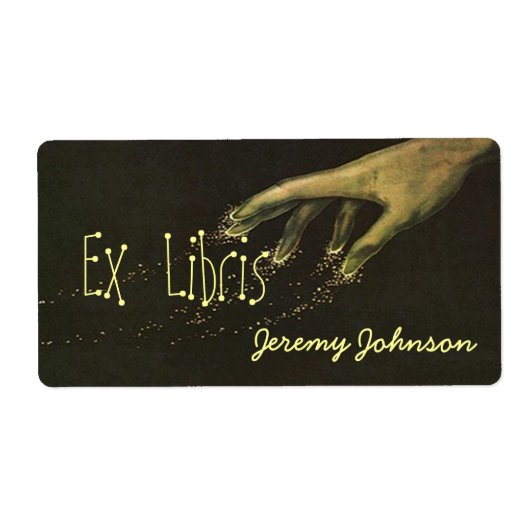 蔵書票魔法マジシャンEx Libris書籍名ラベル ラベル (正面)
