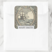 蔵書票, パーソナライズされた,ビクトリアン再現Sq スクエアシール (バッグ)