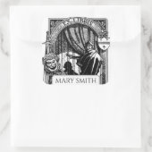 蔵書票, パーソナライズされた,ビクトリアン再現Sq スクエアシール (バッグ)