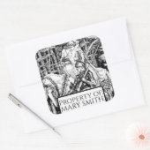 蔵書票, パーソナライズされた,ビクトリアン再現Sq スクエアシール (封筒)