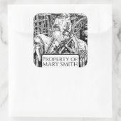 蔵書票, パーソナライズされた,ビクトリアン再現Sq スクエアシール (バッグ)