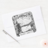 蔵書票, パーソナライズされた,ビクトリアン再現Sq スクエアシール (封筒)