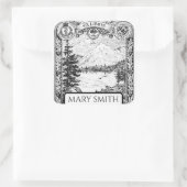 蔵書票, パーソナライズされた,ビクトリアン再現Sq スクエアシール (バッグ)