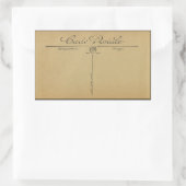 蔵書票+ラベル：ヴィンテージフランスのポストカードRECTANG 長方形シール (バッグ)