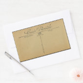 蔵書票+ラベル：ヴィンテージフランスのポストカードRECTANG 長方形シール (封筒)