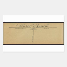 蔵書票+ラベル：ヴィンテージフランスのポストカードRECTANG