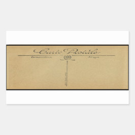 蔵書票+ラベル：ヴィンテージフランスのポストカードRECTANG 長方形シール