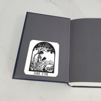 蔵書票 – 女読の子の下の木