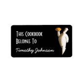 蔵書票Ex Libris名シェフクックブックは次の項目に属する ラベル (正面)