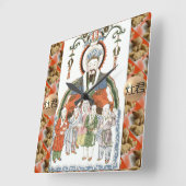 蔵王ジュン中国のキッチン神時計 スクエア壁時計 (傾斜)