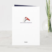 薄いおもしろいホワイトダックイースター宇宙卵の音楽オービット シーズンカード (裏面)