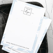 薄いほこりっぽい青いブラシストロークのイヤリングディスプレイカード 名刺