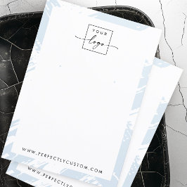 薄いほこりっぽい青いブラシストロークのイヤリングディスプレイカード 名刺