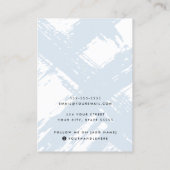 薄いほこりっぽい青いブラシストロークのイヤリングディスプレイカード 名刺 (裏面)