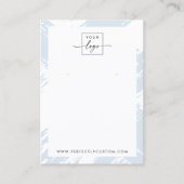 薄いほこりっぽい青いブラシストロークのイヤリングディスプレイカード 名刺 (正面)