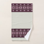 薄いエレガントグレーの非常に梅の紫 バスタオルセット (ハンドタオル)