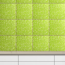 薄いエレガント緑と白の水玉模様 | モダン タイル