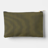 薄いエレガント金ゴールドとネイビーブルー垂直ストライプ色 アクセサリーポーチ (裏面)