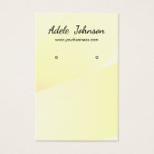 薄いエレガント黄色の幾何学的イヤリングカード (正面)