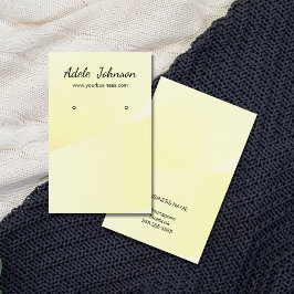 薄いエレガント黄色の幾何学的イヤリングカード