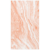 薄いオレンジと白い大理石 テーブルクロス (正面)