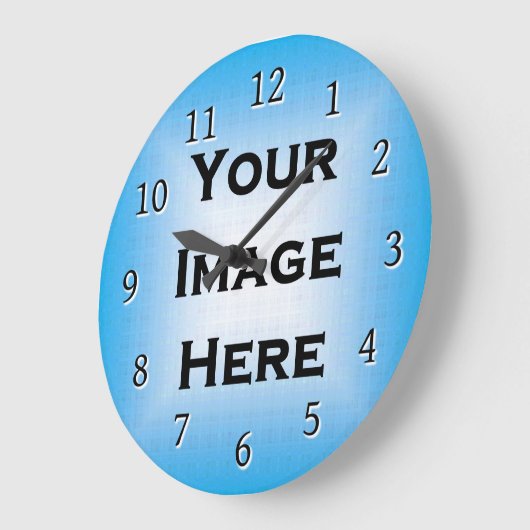 薄いカスタム黒い数字のドロップシャドウ付き時計 ラージ壁時計 (傾斜)