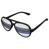 薄いカッコいい青い線の濃淡 アビエーターサングラス (アングル)