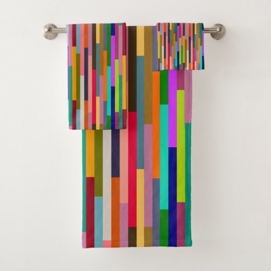 薄いカラフルストライプ バスタオルセット (インサイチュ)