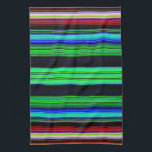 薄いカラフルストライプ- 1 キッチンタオル<br><div class="desc">カスタムデザイン製品とカラフルパターンこのテンプレートをアートワークでパーソナライズする。このデザインを任意の品目に転送</div>