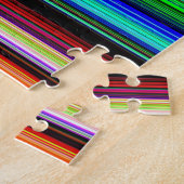 薄いカラフルストライプ- 1 ジグソーパズル (側面)