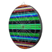 薄いカラフルストライプ- 1 ダーツボード (正面右)