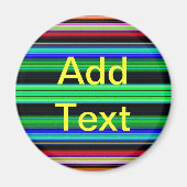 薄いカラフルストライプ- 1 マグネット (正面)