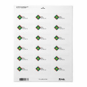 薄いカラフルストライプ- 1 ラベル (フルシート)